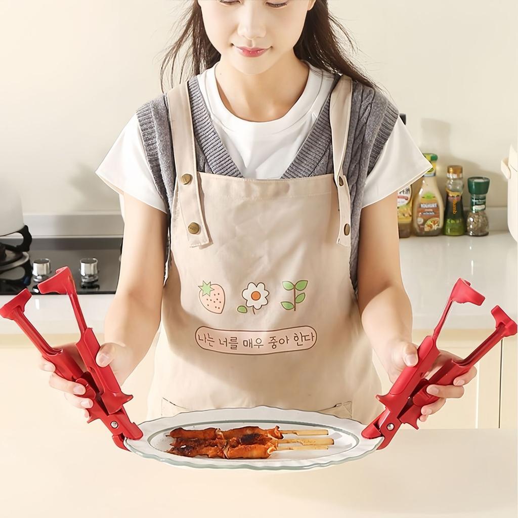 1 stuks Anti-Verbrandingsclip Silicone Keuken Anti-Verbrandingsbord Kom Schotel Pot Houder Anti-Heet Clip Lifter Keukenaccessoires Gadget