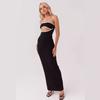 2026 summer new American skirt sexy hot girl tube top knitted dress long dress women