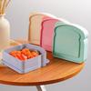 Lunch Box Toast Shape Sandwich Container Plastic Bread Box with Secure Lid Leak-Proof Portable Food Container for School Office Picnic