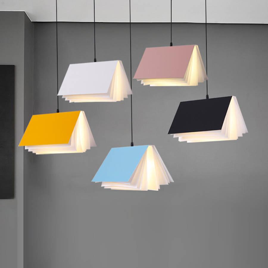Lampă cu pandantiv pentru carte de artă creativă Librărie cu LED, cafenea, restaurant, lămpi suspendate, candelabru, cameră de studiu, lămpi suspendate