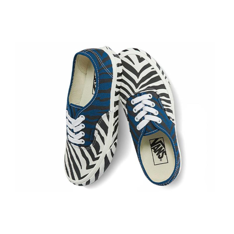 Vans Unisex Authentic Animal Low Top Sneakers White/Black/Blue Vans VN0A5KRDASQ
