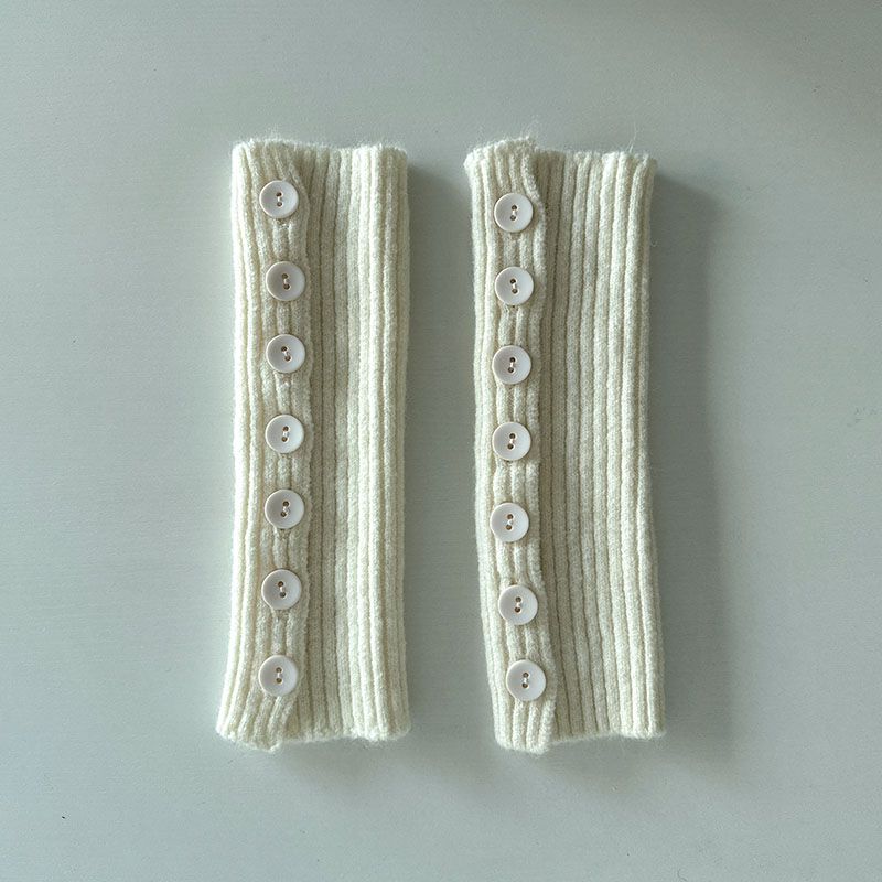 Autumn Winter Spice Girl Wool Knitted Leg Warmers Button Lace Slouchy Socks JK Calf Leg Warmers Spring Y2K