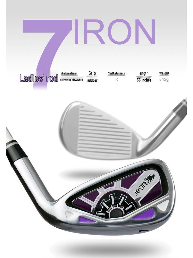 Beginner 7 Iron Golf Club with Carbon Shaft for Men and Women - Portable Practice Tool