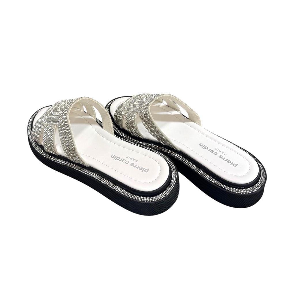 Pierre Cardin Stone Striped Anatomical Sole Women's Slippers