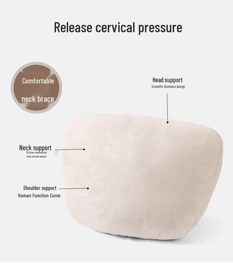 Suede Lumbar Pillow for Maybach: Headrest Cushion and Neck Support.
