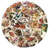 50 Transparent Ins Retro Mushroom Sticker Pack Waterproof Transparent PET Manual Material Decorative Guitar Notebook