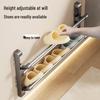 Wall-Mounted Foldable Slipper Rack: Non-Punch, Multi-Layer Shoe Storage for Bathroom Doors