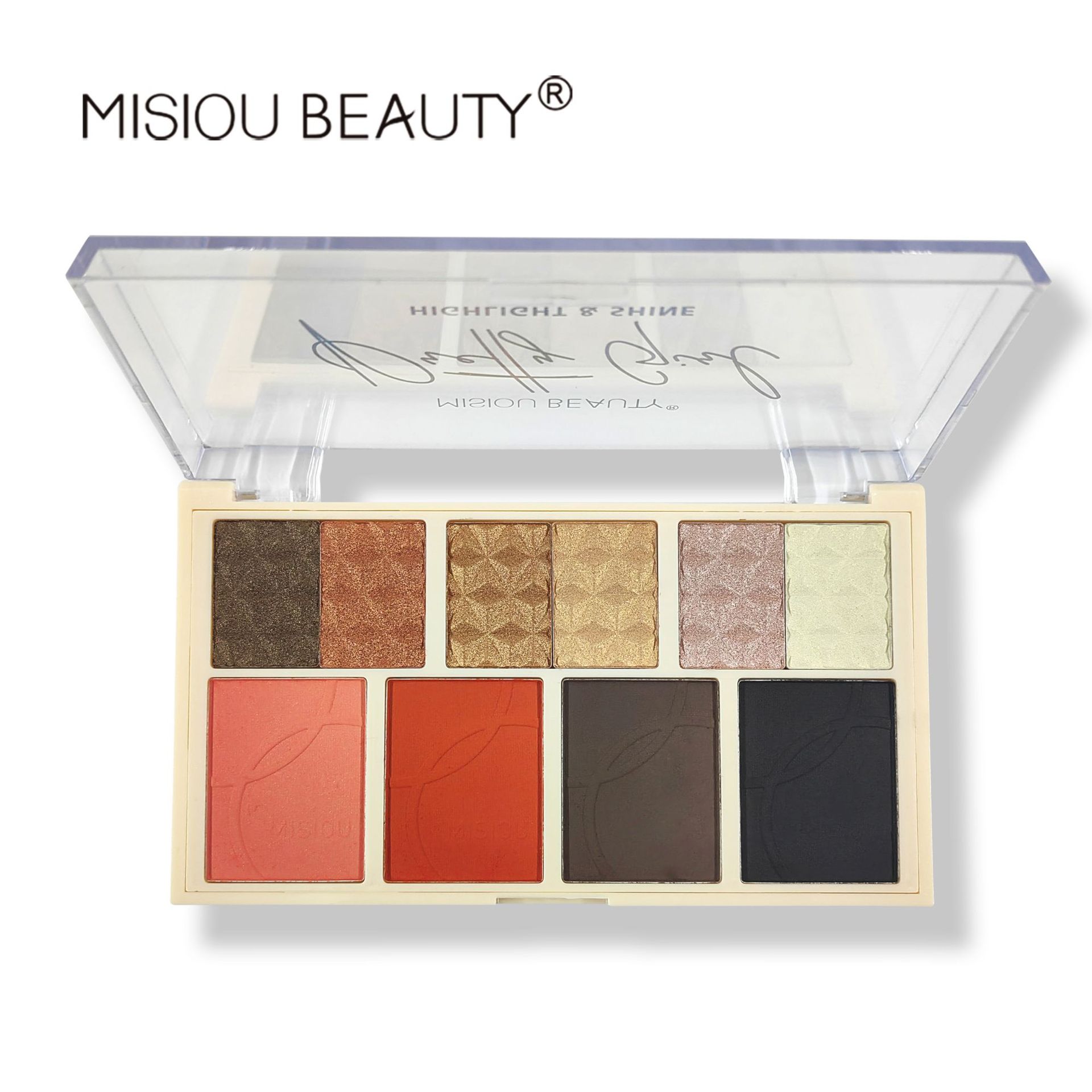 

Misiou Beauty, держащая макияж лица, осветляющая тонкая тень, тупая пудра для бровей, румяна, подчеркивающие тени для век 02