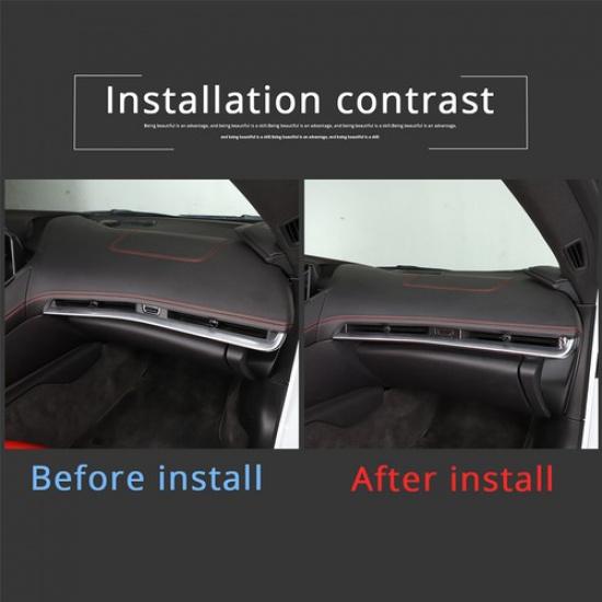 ABS Carbon Air Vent Outlet Side Trim Patch Cover For Corvette C8 Z06 Z51 -24