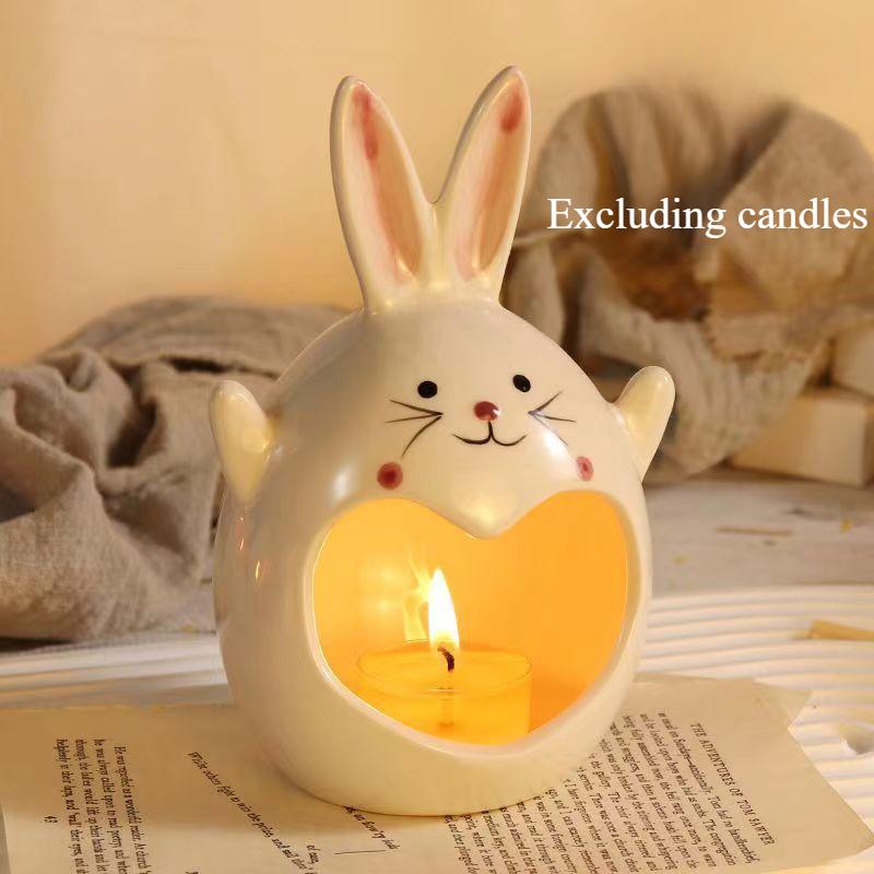 Cute Ghost Candlestick Halloween Creative Restaurant Desktop Aromatherapy Candle Atmosphere Decoration Candle Candlestick