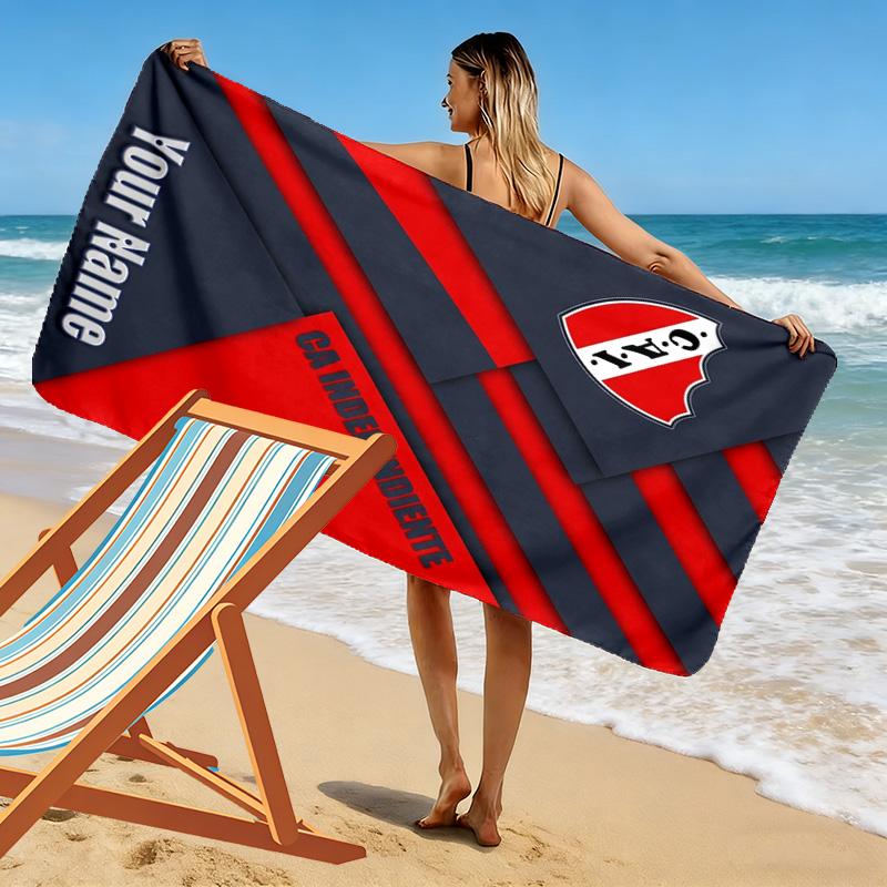 Name Custom CA Independiente Print Beach Towel, Large Soft Quick Dry Towel for Beach Camping Swimming