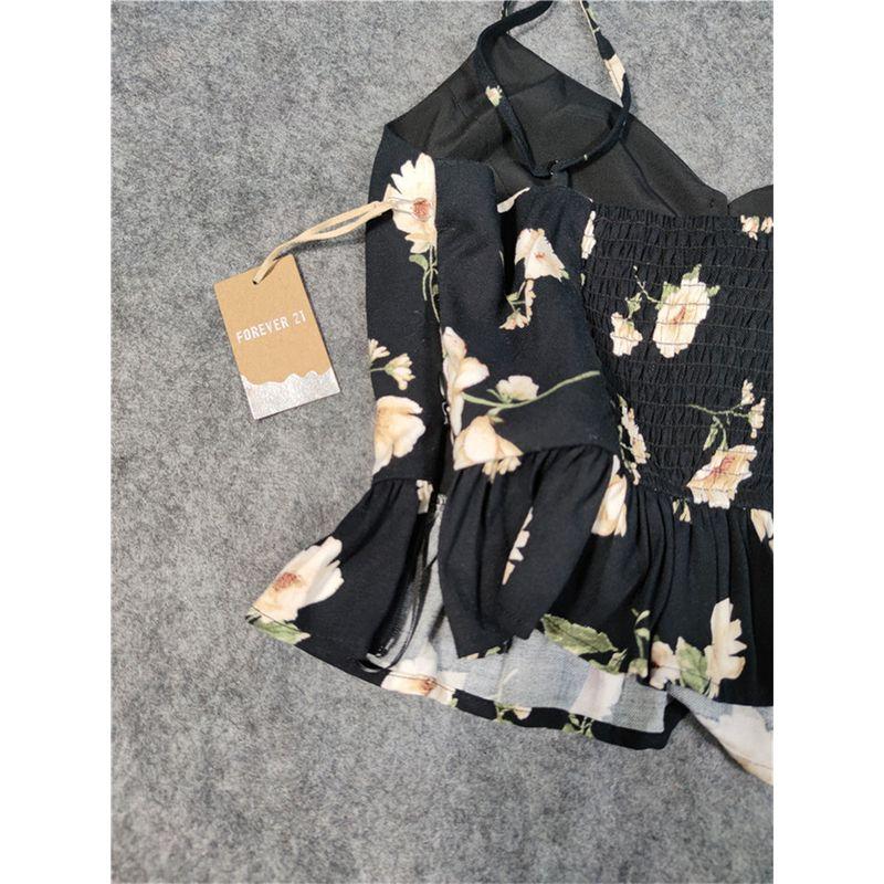 Floral Short Inner Wear Outer Wear Sexy Sling Vest
