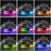 APP LED Motorcycle Car Atmosphere Ambient Foot Light Remote Control Flexible Waterproof Sound 12V Moto RGB Decorative Lamp Strip