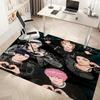 1pc Kpopo Plave Print Area Rug - Soft, Washable Non-Slip Indoor Mat, Living Room, Home Office Decorative Rug,Office Decorative