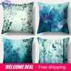 Serene Green Leafy Pillowcaseliving Room Sofa Cushion Cover, Soft And Comfortable, Bedroom Room Decoration