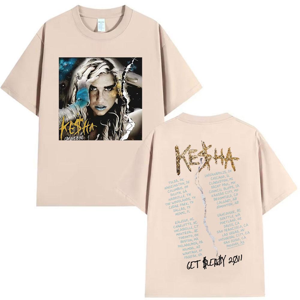 Singer Kesha Album 2025 Graphic T Shirt Unisex Women Hip Hop Vintage Short Sleeve Tshirts Summer Harajuku Oversized Cotton Tshirt