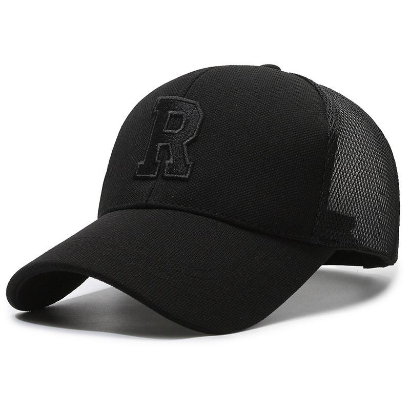 R Embroidery Letter Baseball Cap Adjustable Breathable Outdoors Protection Sun