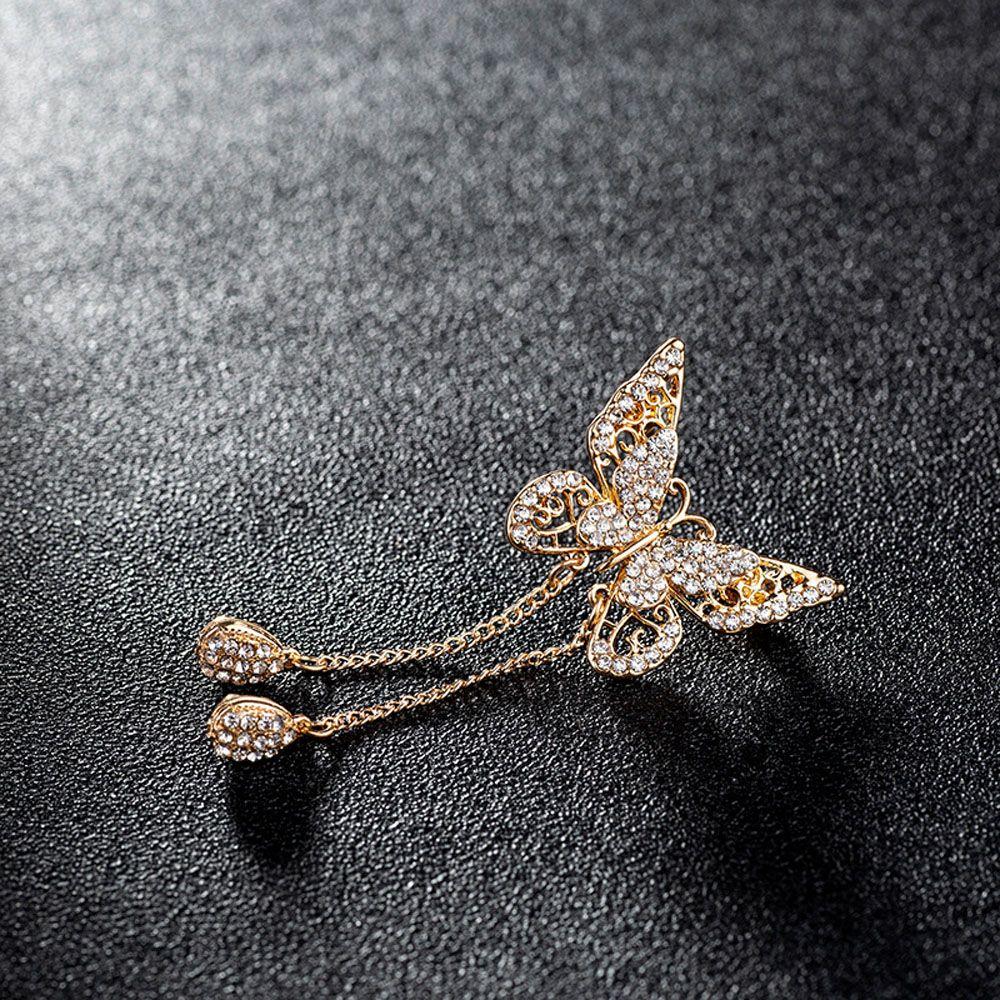 Animal Cubic Zircon Butterfly For Women Girl Rhinestone Accessories Jewelry Brooches Pin Corsage