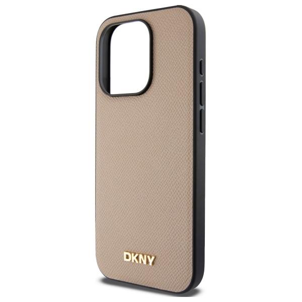 Dkny Dkhmp15Lpghlme Iphone 15 Pro 6.1   Beżowy/Beige Hardcase Grained Metal Logo Magsafe