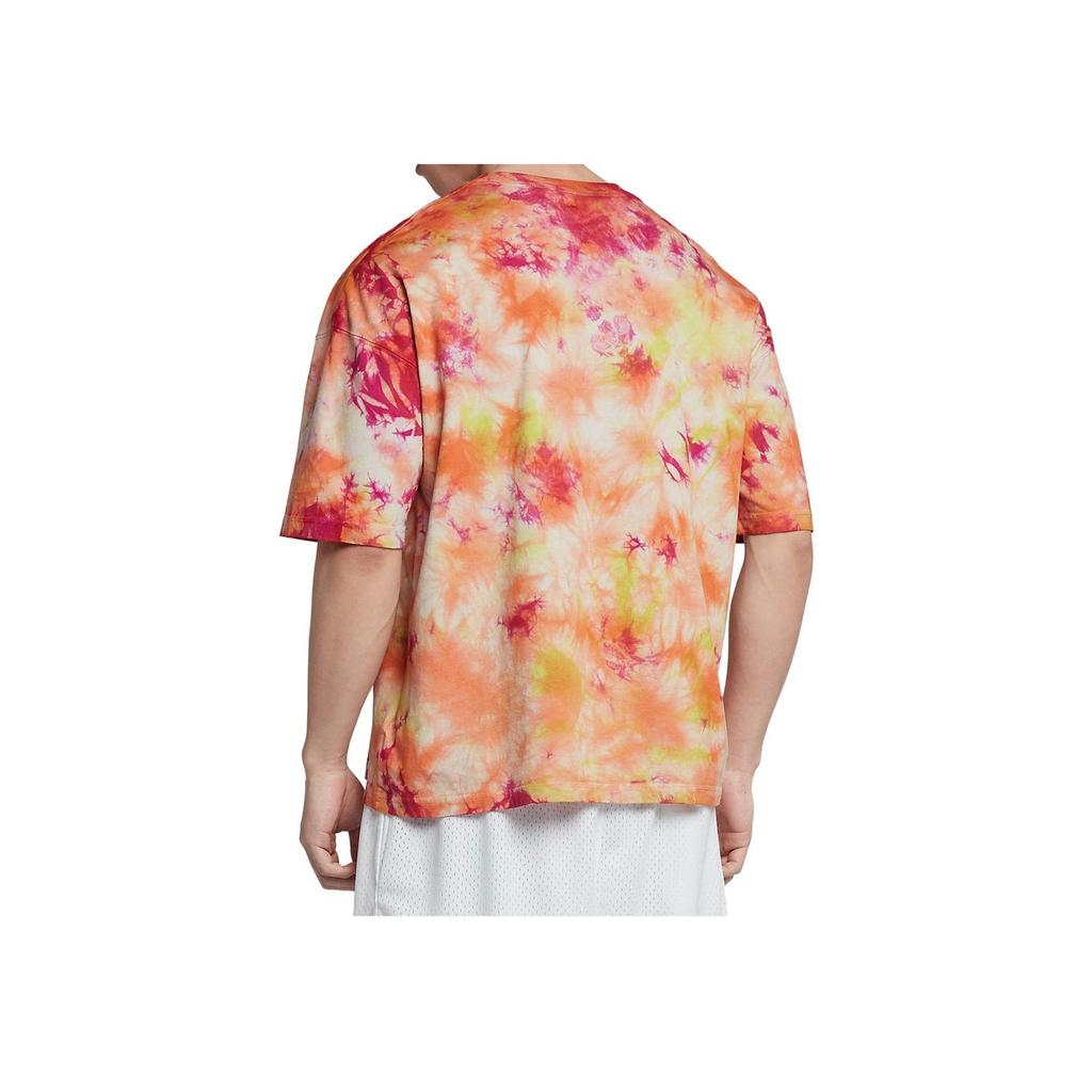 Nike Tie-Dye Letter Print Rundhals-T-Shirt Herren Oberteile Gelb CD9661-336