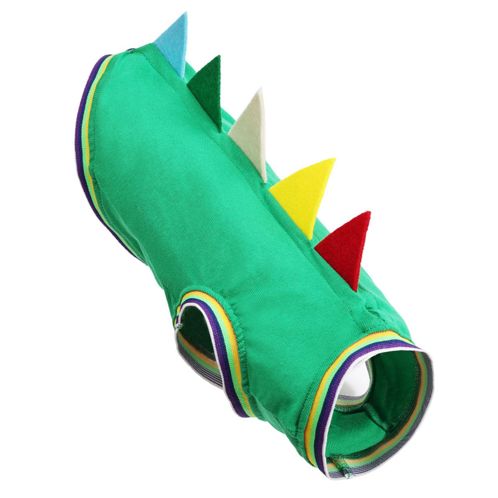 

Одежда для таксы Костюм динозавра для маленькой собаки Простой в носке Наряд для косплея питомца для тематической вечеринки Хэллоуина S зелёный