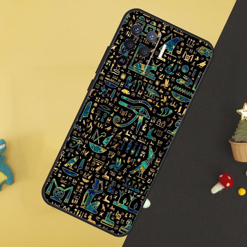 Egypt Pharaoh Mural For OPPO A9 A5 A53 2020 A52 A72 A96 A76 A16 A54 A74 A94 A58 A78 A98 A15 A79 A17 A57 A77 Case