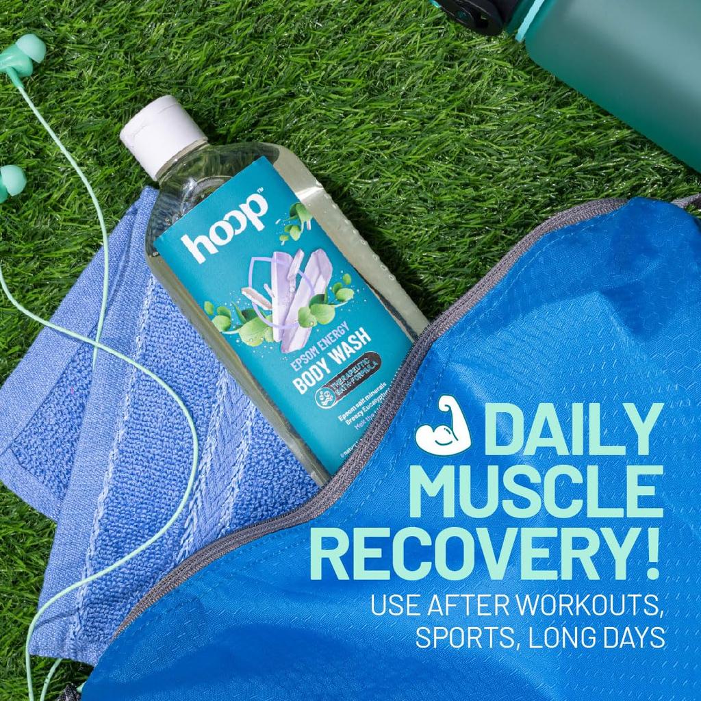 hoop Epsom Body Wash 300 ml Pack of 1 for Relaxation, Lavender Shower, Hand Foot Soak, Muscle Relief