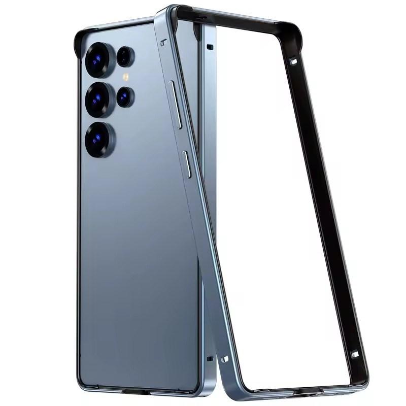 

Чохол-бампер з алюмінієвого сплаву для Samsung Galaxy S25 Ultra S24 Plus S25Ultra S24Ultra S25Plus М який внутрішній Жорсткий чохол для телефону Samsung Galaxy S25 Plus синій