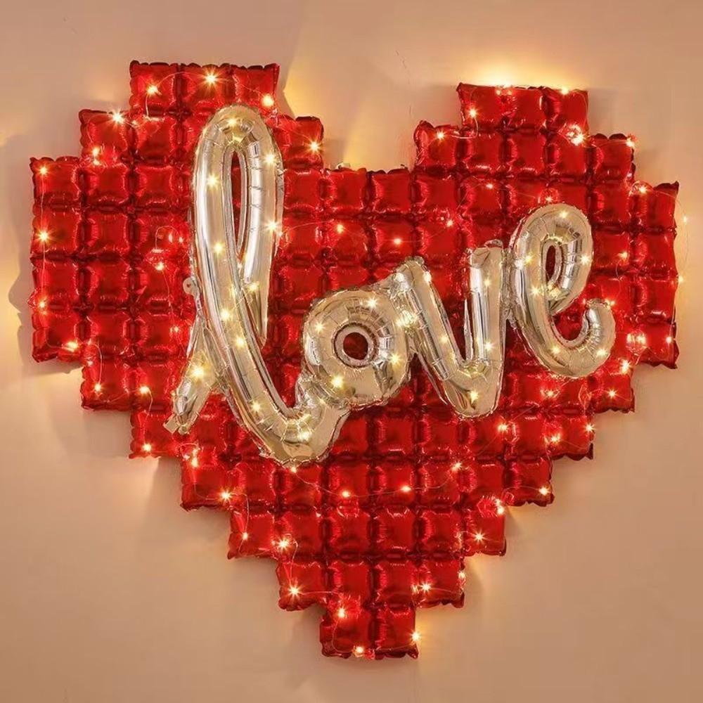 Love Heart Shaped Valentine's Day Balloon DIY Aluminum Film Aluminum Foil Balloons Large Inflatable Love Balloon Valentine's Day