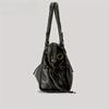 Women's Fashi Vintage Washed Soft Leather Tote Bag Large Capacity Commuter Multi-Pocket Shoulder Messenger Bag