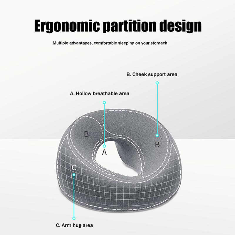 Adjustable Face Cradle Pillow Massage Table Memory Foam Salon Face Rest Hole Professional Spa Facial Bed Pillow Prone Position