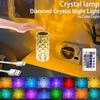 Charging Crystal Table Lamp RGB Rose Diamond Touch Lamp Creative Light for Bedroom/Living Room/Party Dinner Home Decoration