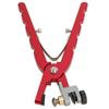 Watch Belt Hole Puncher Lightweight Portable Effort Saving Spring Steel Material Red Handle