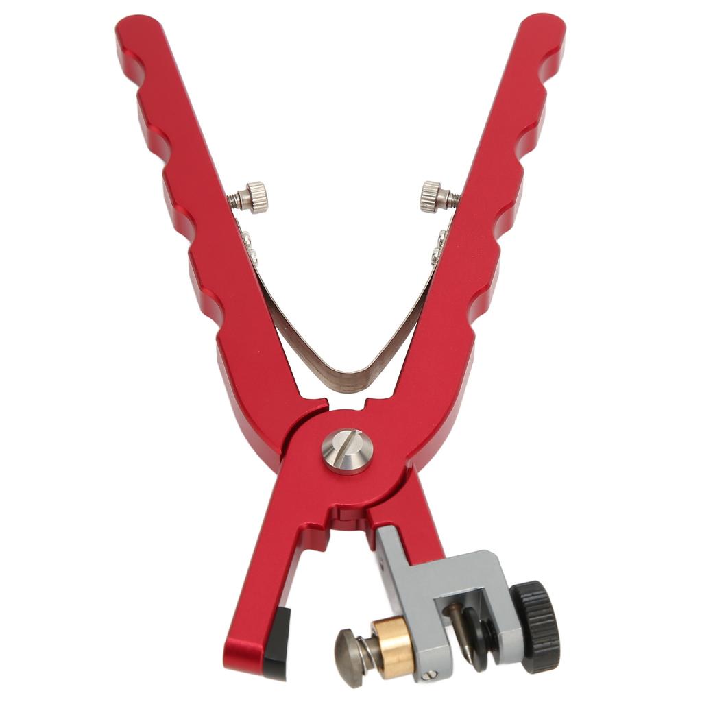 Watch Belt Hole Puncher Lightweight Portable Effort Saving Spring Steel Material Red Handle