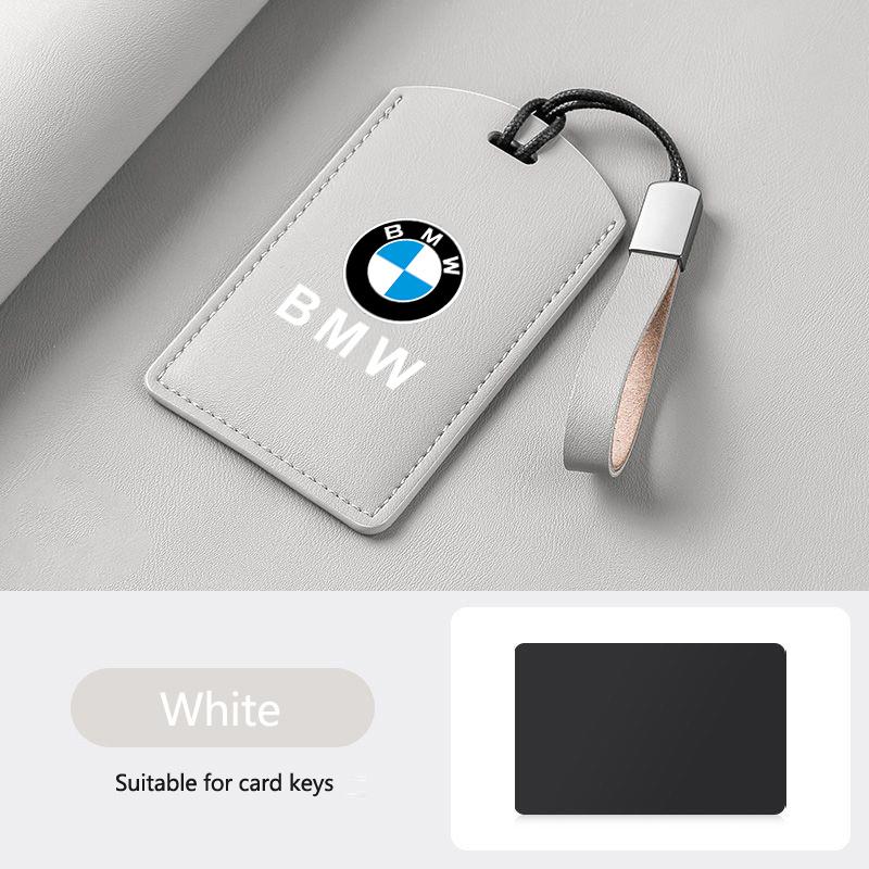 Leather Car Smart Remote Key Case Cover Shell For BMW Card NFC Card Pack New 5 Series New 3 Series x5 X7 Decoration Accessories BW2