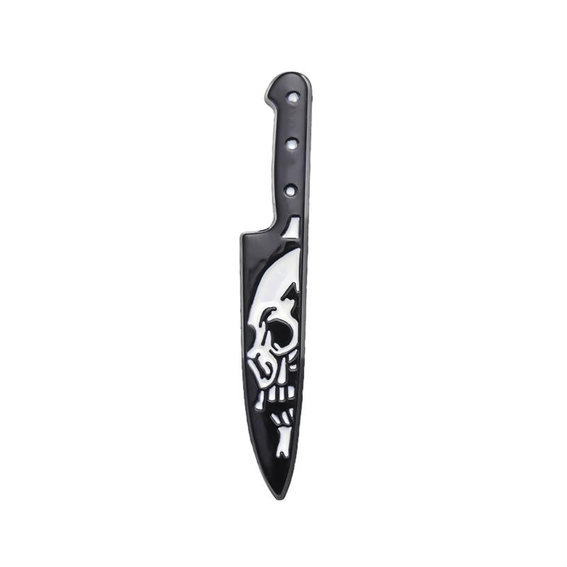 Horror Movie Dagger Enamel Pins Custom Friday Michael Brooches Lapel Badges Black Punk Gothic Halloween Jewelry