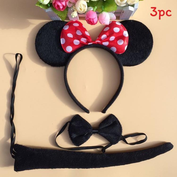 Halloween Animal Tiger Headpiece With Red Horns Demon Headband Cosplay For