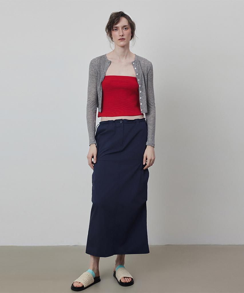 Kwinseulaebis Parasuit String Tasche Langer Schlitz Maxikleid