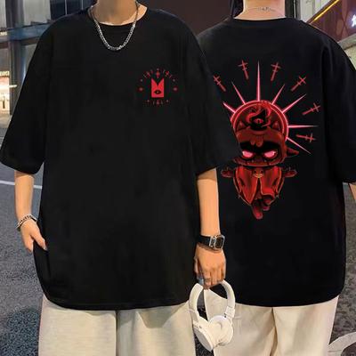 Anime Hombres Mujeres Camiseta de Algodón 100% Oversize Dibujos Animados Juego Cult of The Lamb Camiseta Gráfica Doble Cara Moda Camiseta de Hombre