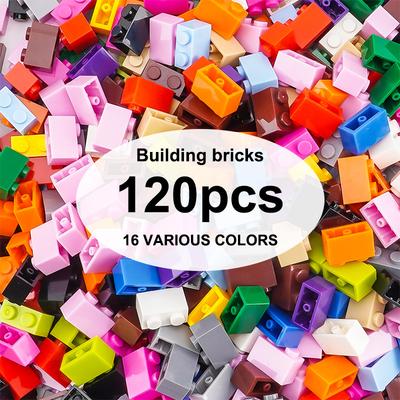 100g1x2high brickBuilding Blocks Thick FiguresBricks Dots Learning-Focused Creative SizeCompatible Featuring Playthings forChildren