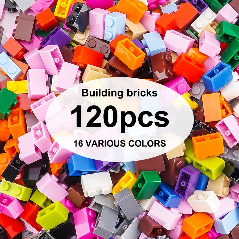 Wucifang Bags Unisex Light Gray 100G1x2high Brickbuilding Blocks Thick Figuresbricks Dots Learning Imaginative Sizecompatible Including Plastic Playthings Forchildren