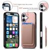 B2 For iPhone 16 Case Detachable Magnetic Card Bag Leather+TPU Phone Cover