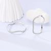 925 Sterling Copper Heart Snake Bone Pattern Cross Shell Zircon Four-pointed Star Earrings for Women Earring Fine Zircon Gifts