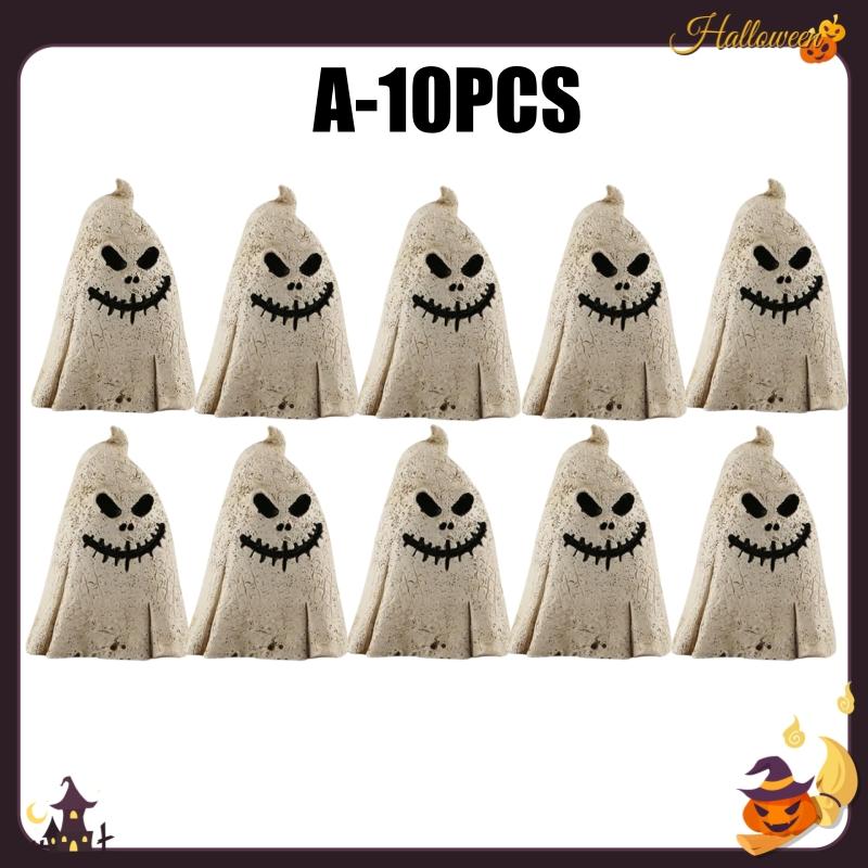 Cartoon Kürbis Geist Harz Handwerk Miniatur Skulptur Niedliche Gruselige Szene Deko Tischschmuck Heimparty Halloween