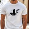 MenS Casual Summer TShirt with Abstract Keyboard Print Cotton Crew Neck Short Sleeve Tee Regular Fit Streetwear for Adults