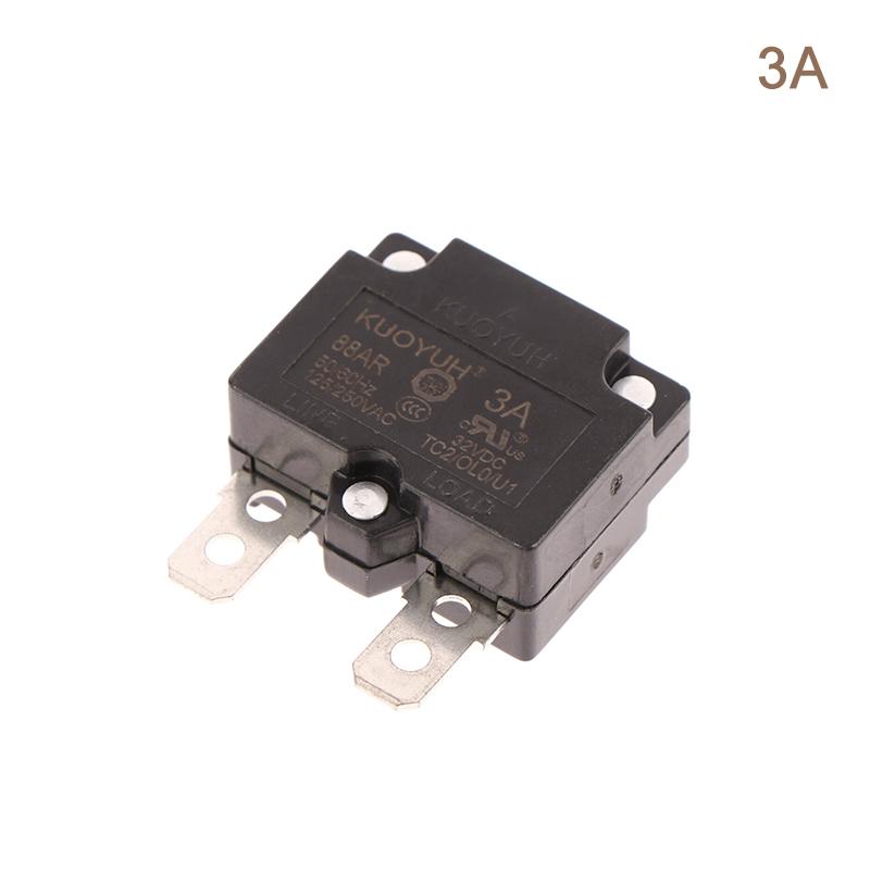 1Pc  88Ar 3A 4A 5A 7A 8A 10A 15A 20A 25A Automatic Reset Circuit Breaker Overload Switch Over Current Protector