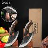 WXCOO Multifunctional Kitchen Knife Chef Knife for BBQ Cooking Meat Cleaver Butcher Knife Fruit Slicing Wooden Handle