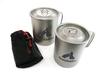 Gaobabu Titanium Mug 300ml 400ml Set Lid and Mesh & (with Bag)