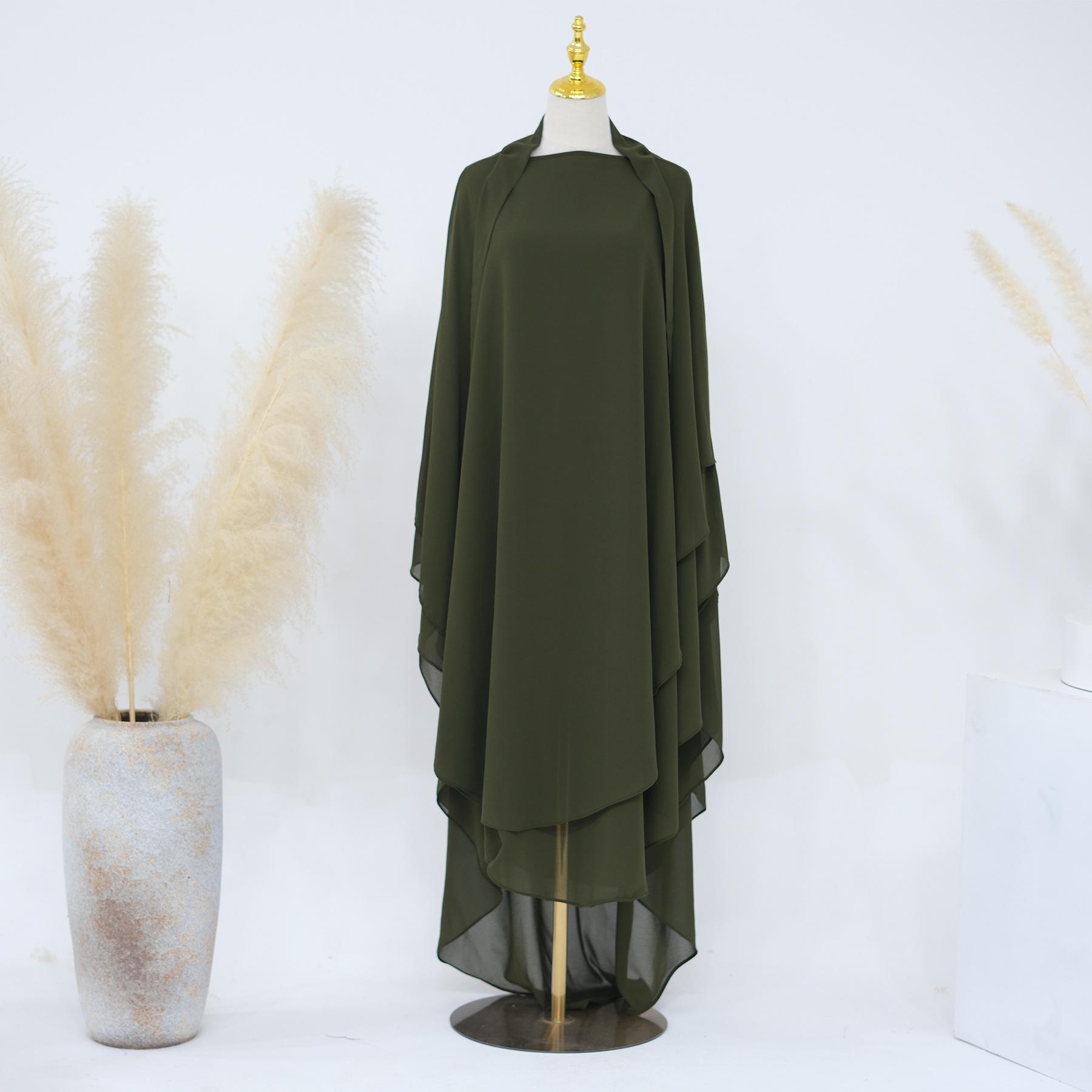 

2023 Loriya Однотонный Двухслойный Шифоновый Платок Полный Круг Большой Платок на Голову HJ916 One Size