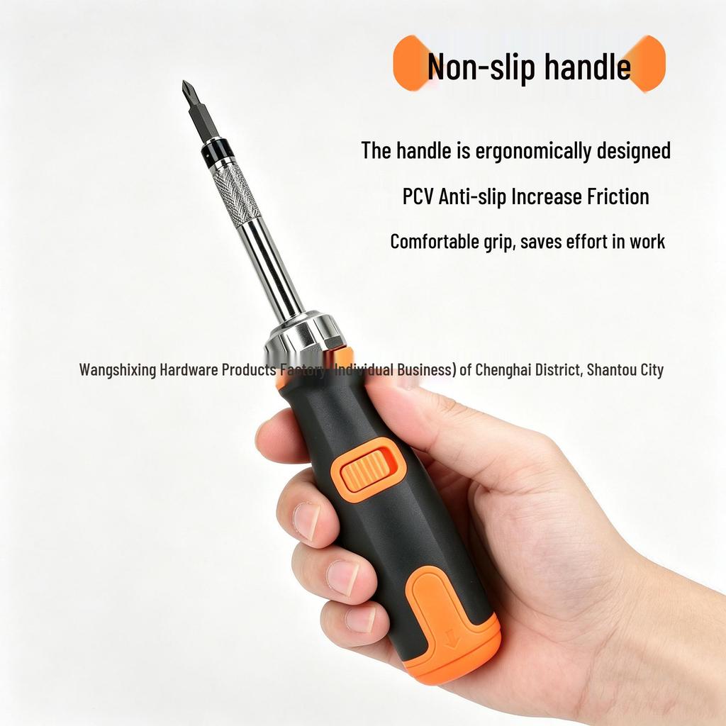13-in-1 Multi-Functional Ratchet Screwdriver Set with Phillips, Flathead & Hidden Bits